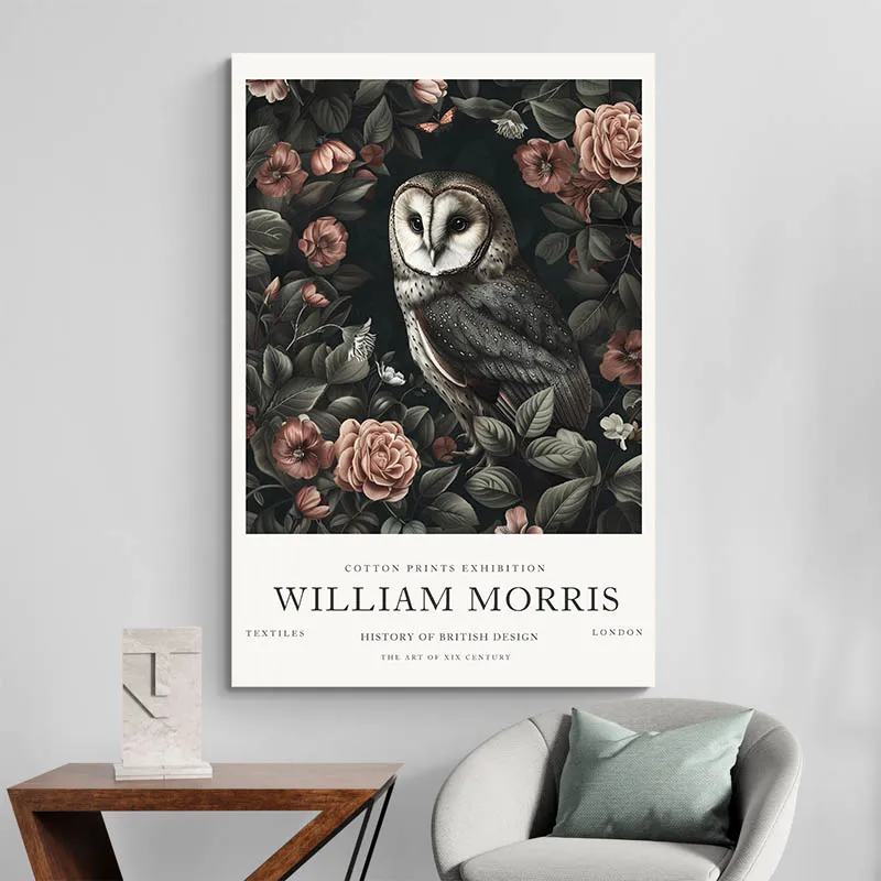 Affiche William Morris Chouette