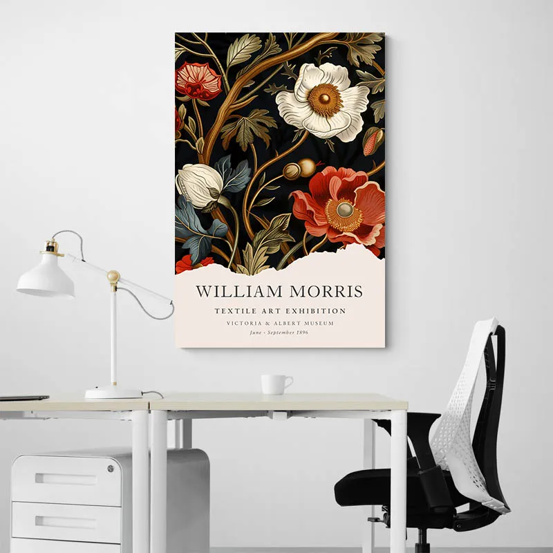 Affiche William Morris Coquelicots
