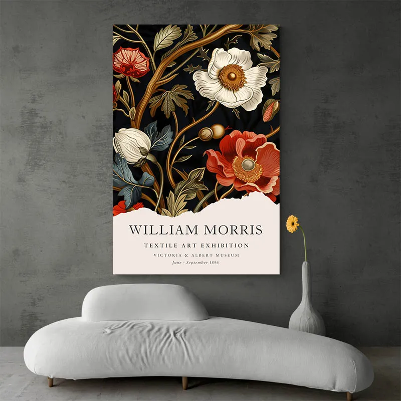 Affiche William Morris Coquelicots