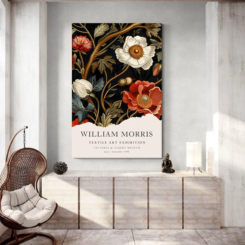 Affiche William Morris Coquelicots