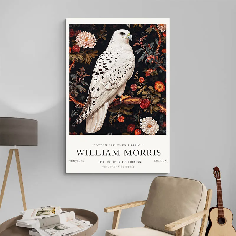 Affiche William Morris Faucon Blanc