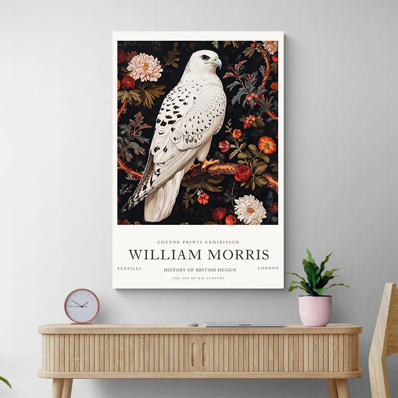 Affiche William Morris Faucon Blanc