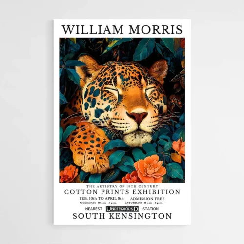 Affiche William Morris Leopard Endormi