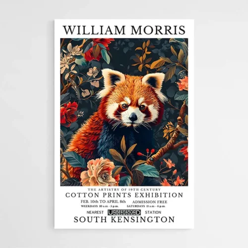 Affiche William Morris Panda Roux