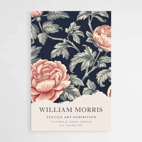 Affiche William Morris Pivoines 2