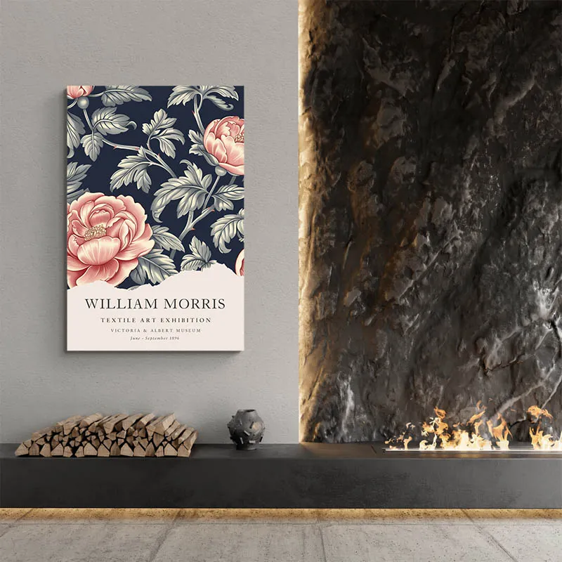 Affiche William Morris Pivoines 2