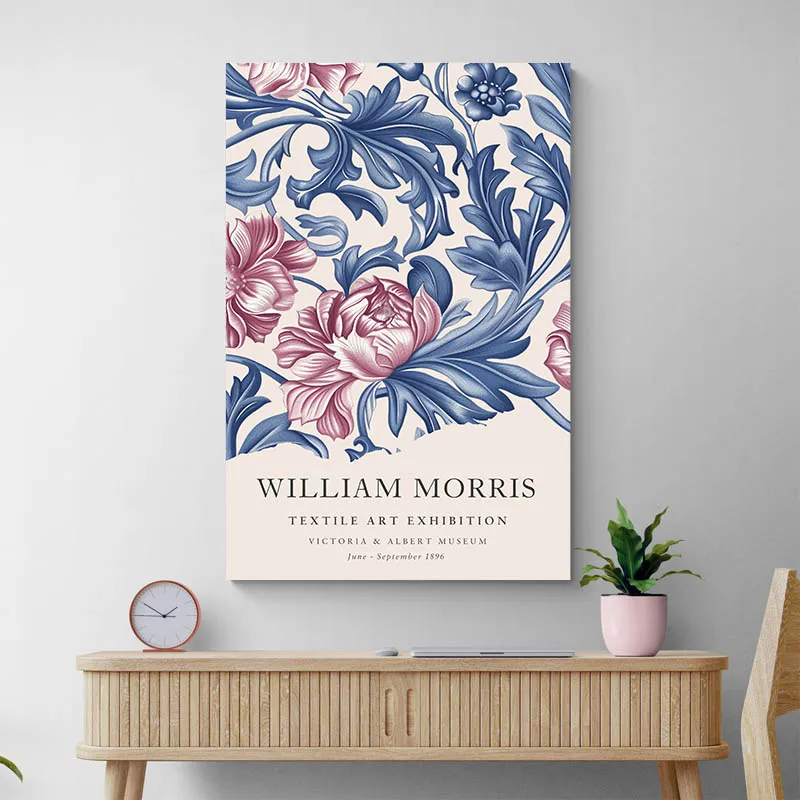 Affiche William Morris Pivoines
