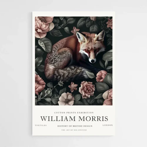 Affiche William Morris Renard Gris
