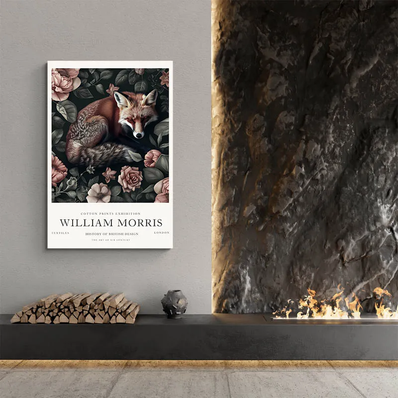 Affiche William Morris Renard Gris