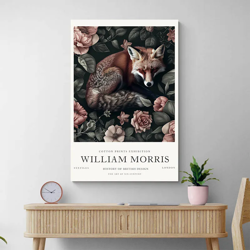 Affiche William Morris Renard Gris