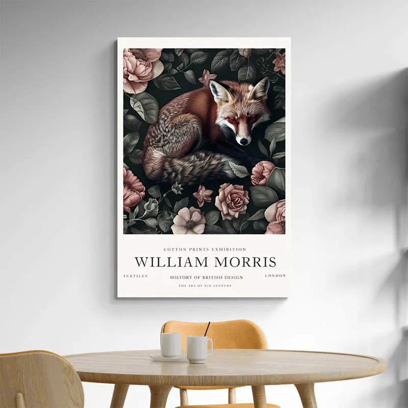 Affiche William Morris Renard Gris
