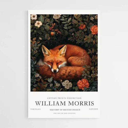 Affiche William Morris Renard Orange