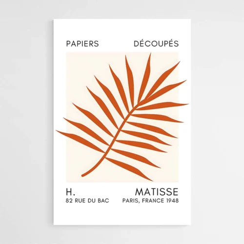 Affiche Matisse Feuille Orange