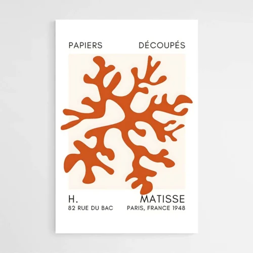 Affiche Matisse Orange Corail