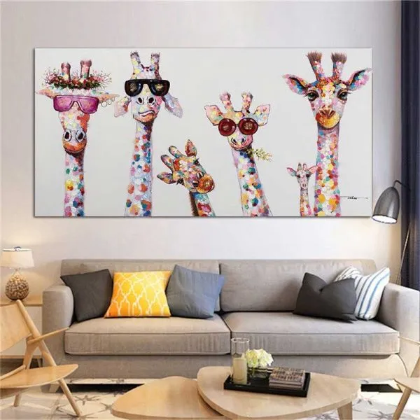 Tableau Girafes Lunettes