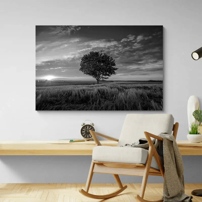 Tableau Arbre Noir et Blanc