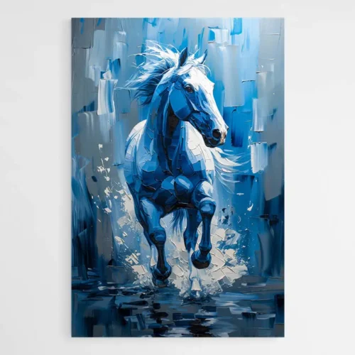 Tableau Cheval Bleu