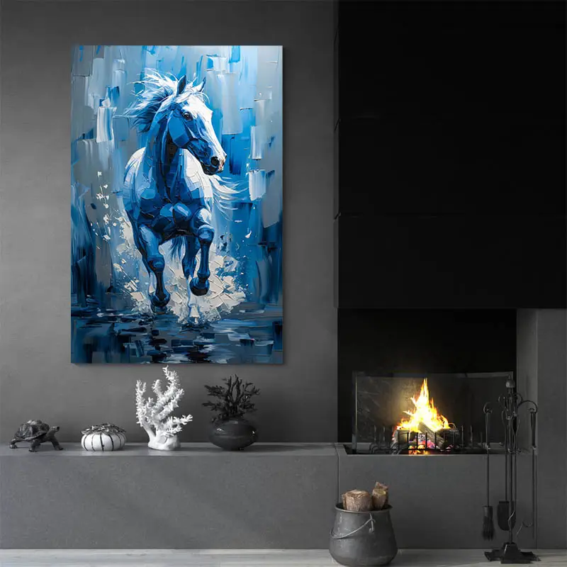 Tableau Cheval Bleu