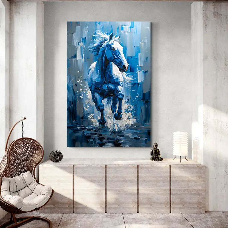 Tableau Cheval Bleu
