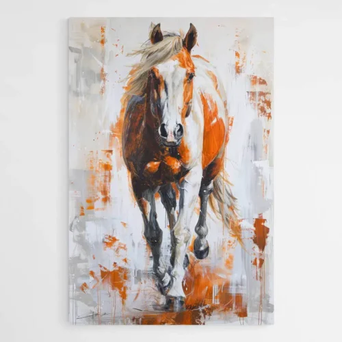 Tableau Cheval Orange