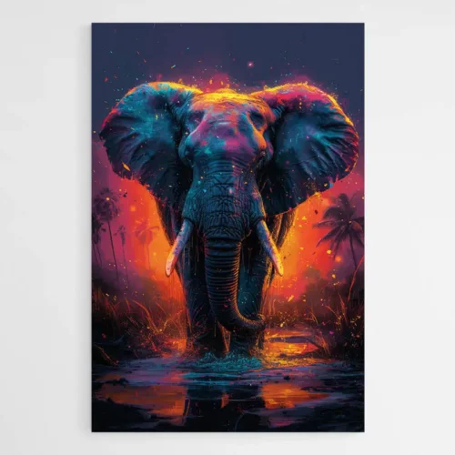 Tableau Éléphant De Nuit