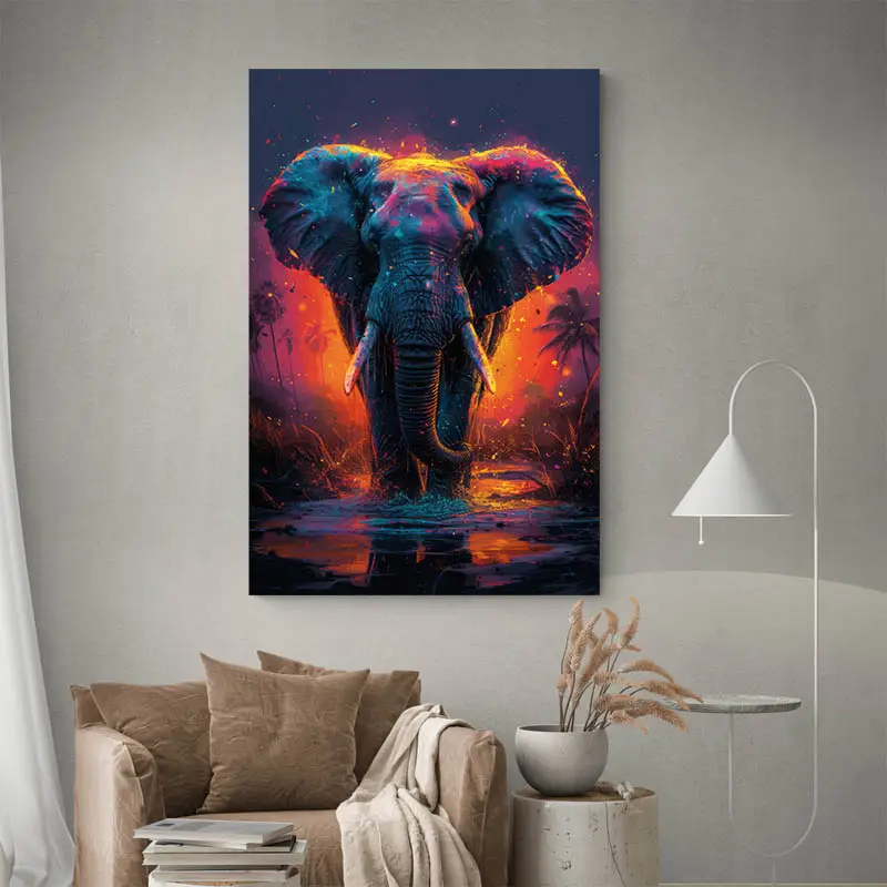 Tableau Éléphant De Nuit