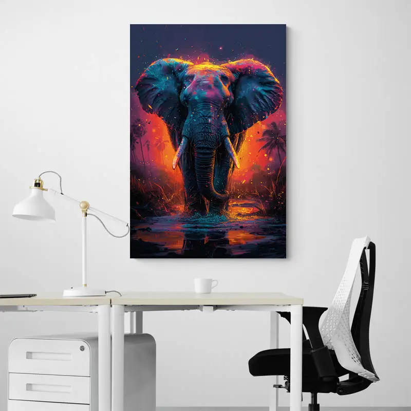 Tableau Éléphant De Nuit