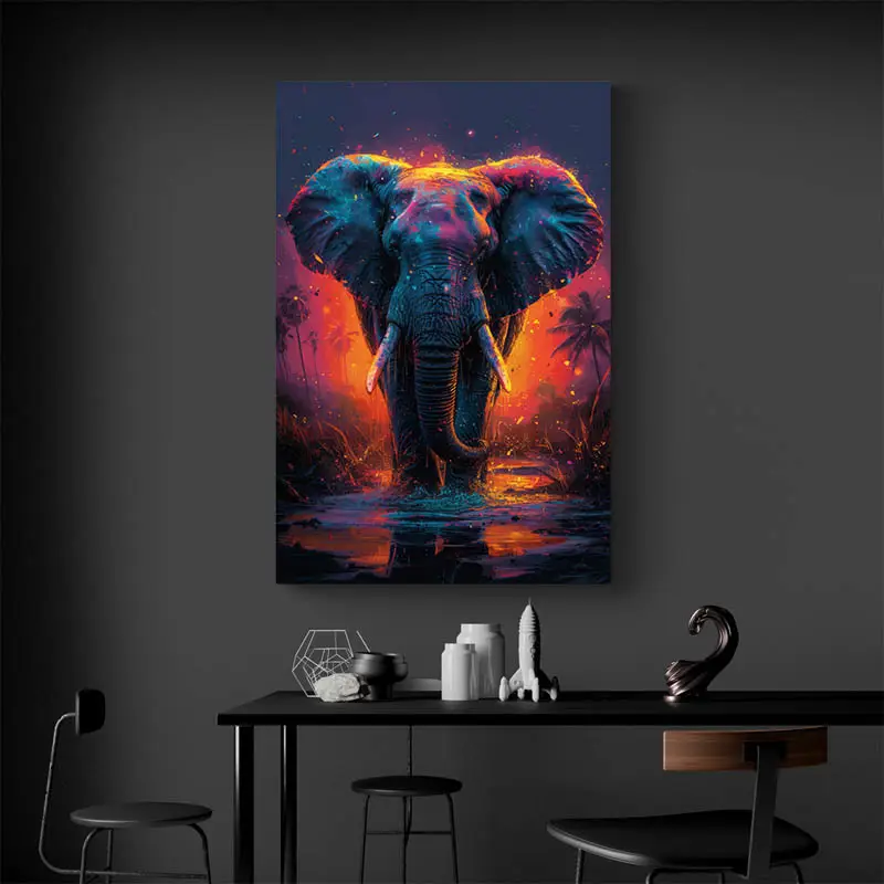 Tableau Éléphant De Nuit