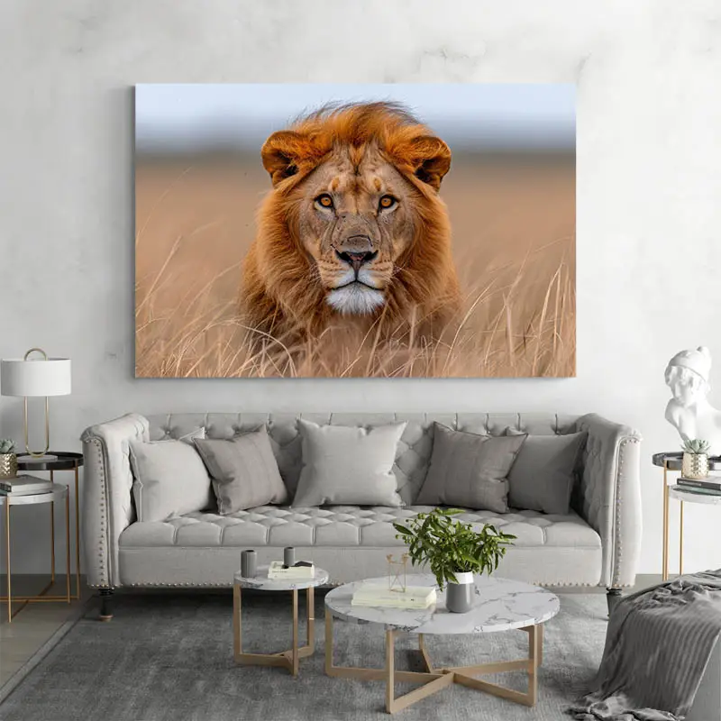 Tableau Lion Savane