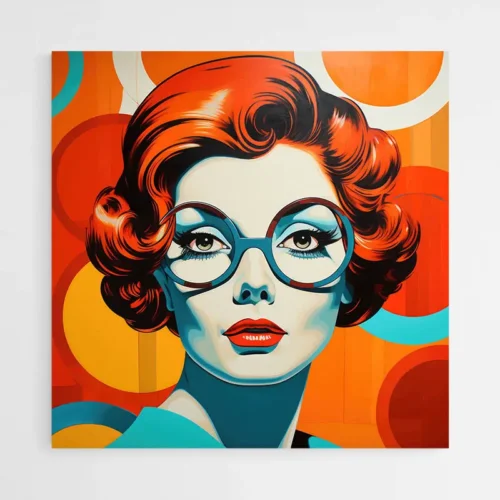 Tableau Pop Art Visage Femme