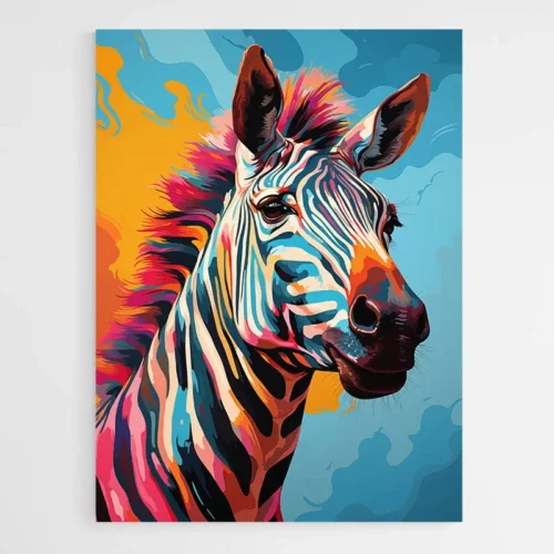 Tableau Pop Art Zèbre