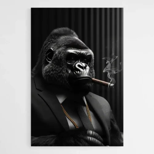 Tableau Singe Avec Cigare