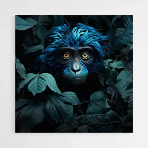 Tableau Singe Bleu