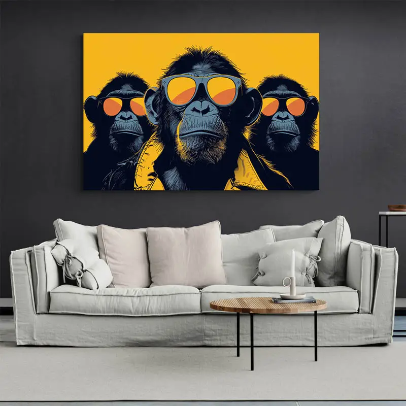 Tableau Singes Moderne