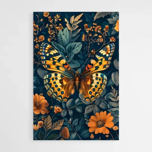 Tableau William Morris Papillon Dore