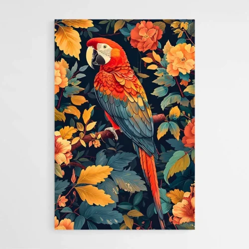 Tableau William Morris Perroquet