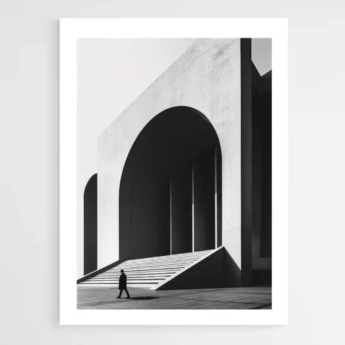 Tableau architecture noir et blanc