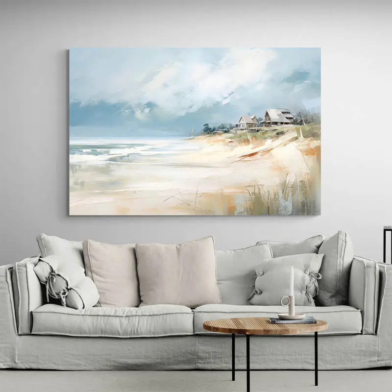 Tableau bord de mer moderne