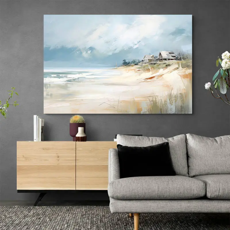 Tableau bord de mer moderne