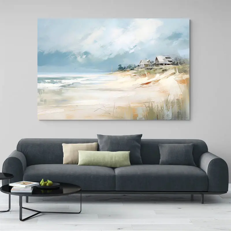Tableau bord de mer moderne