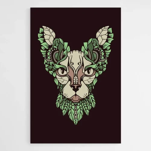 Tableau Chat Abstrait