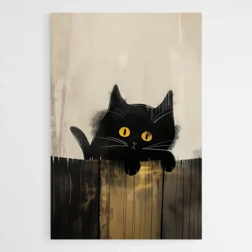 Tableau chaton noir