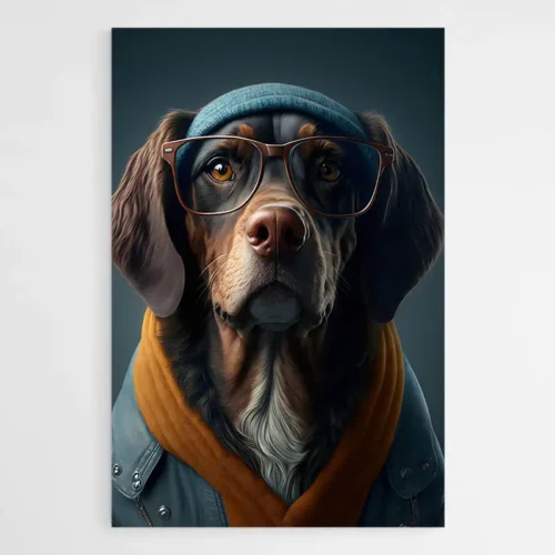 Tableau Chien Habillé