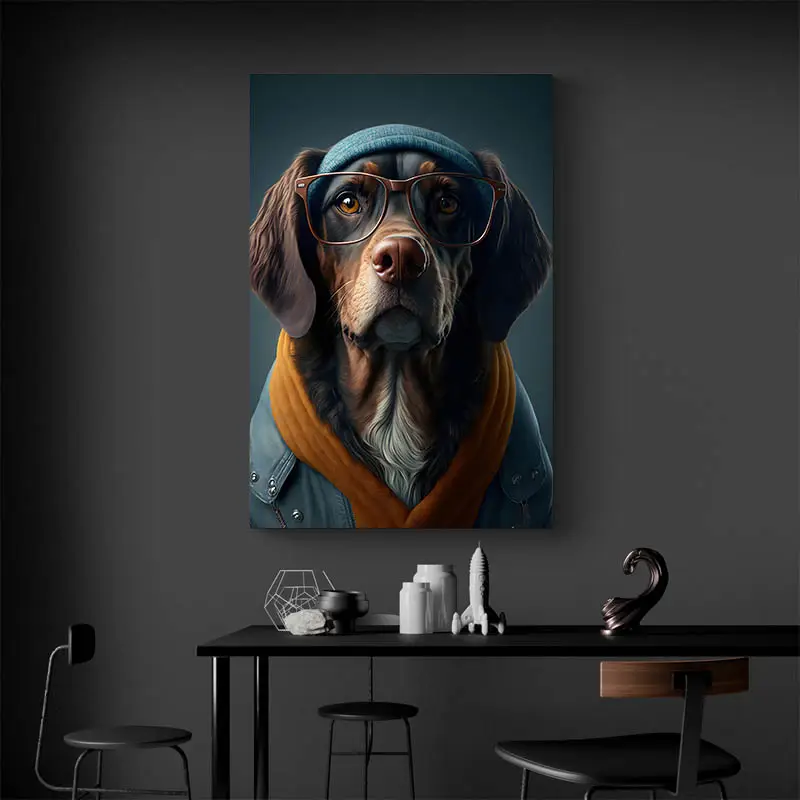 Tableau Chien Habillé