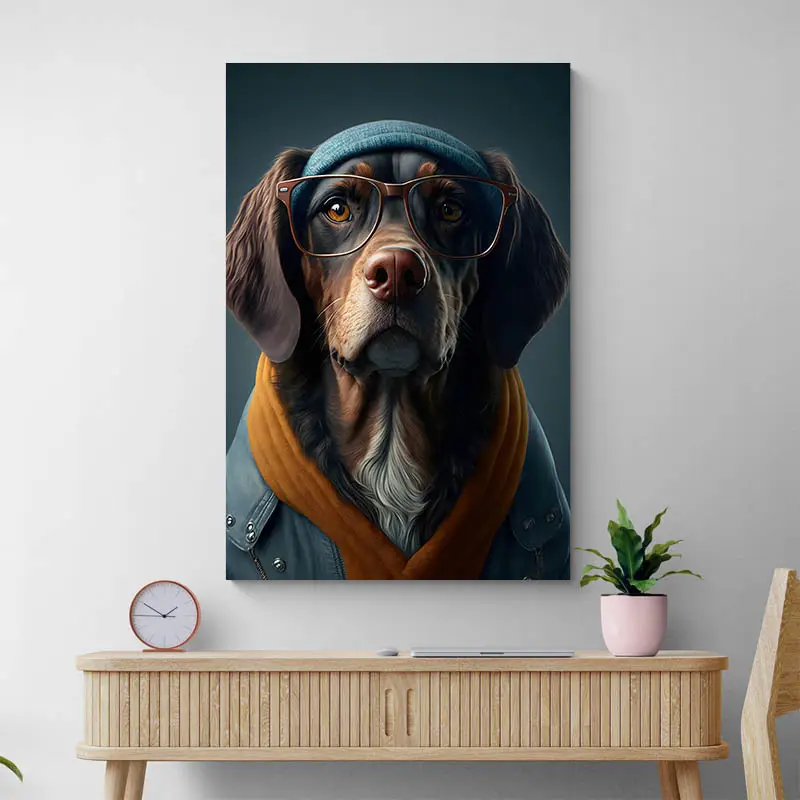 Tableau Chien Habillé