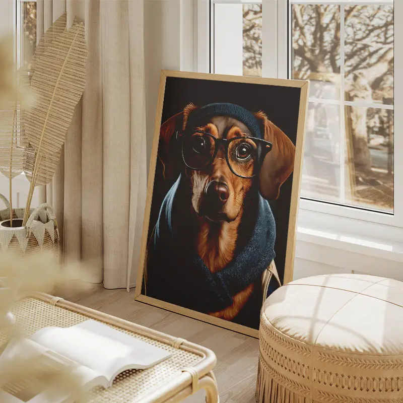 Tableau Chien Rigolo