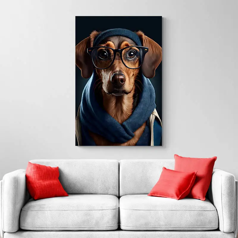 Tableau Chien Rigolo
