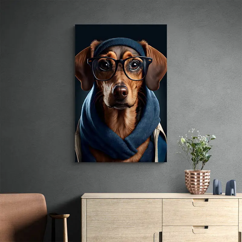 Tableau Chien Rigolo