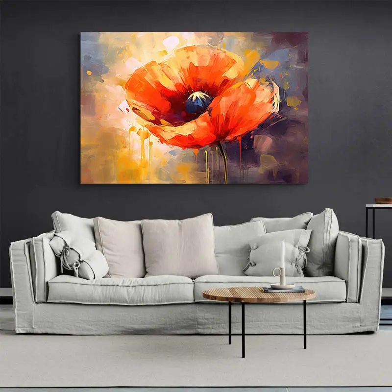 Tableau coquelicot moderne
