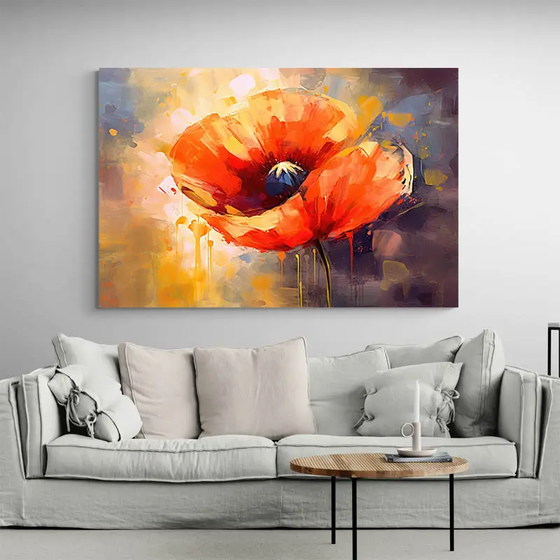Tableau coquelicot moderne